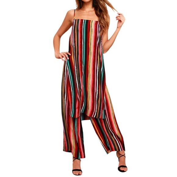 Free People Ruby Multi Striped Two-Piece Set Size S - Picture 1 of 7